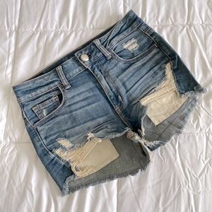 American Eagle Jean Shorts Sz 4 High-rise Shortie